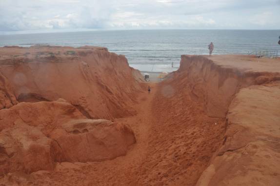 Falésias avermelhadas em Canoa Quebrada - CE
